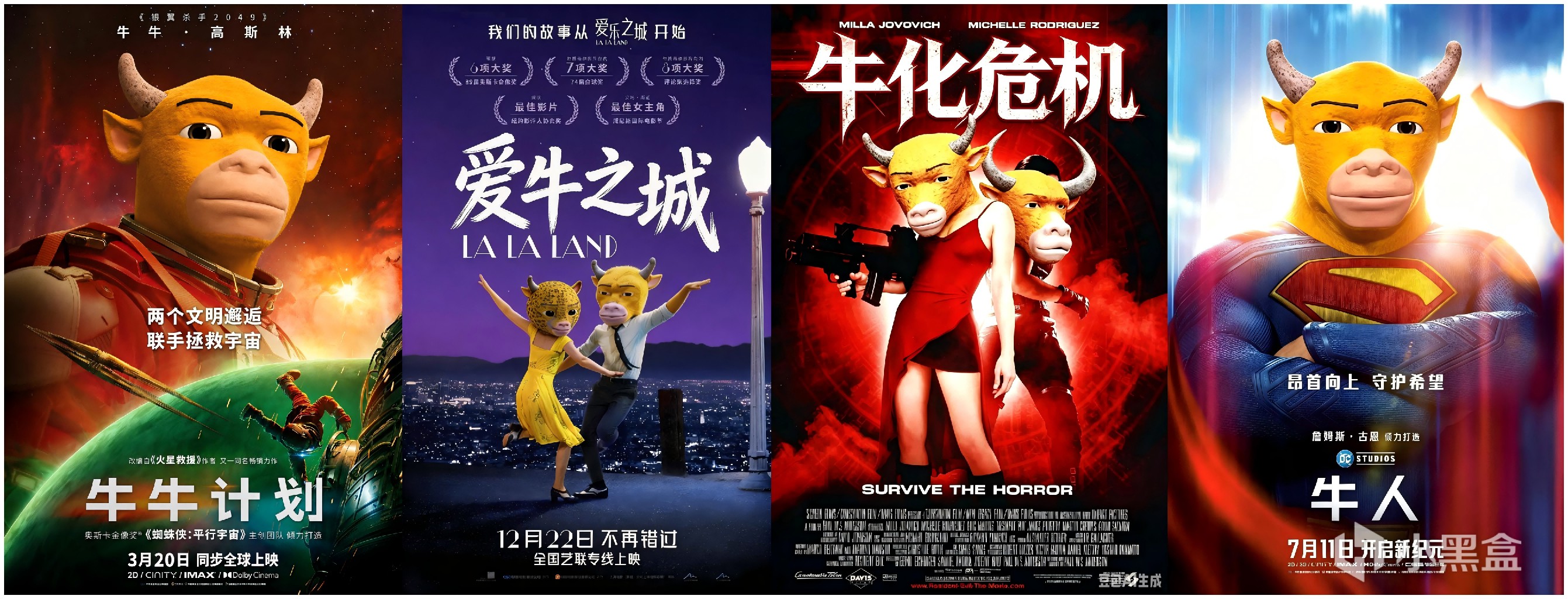牛来恶搞海报